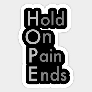 HOPE - 'Hold On Pain Ends' Recovery Sticker